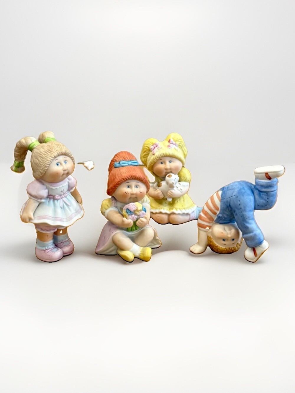 Vintage Cabbage PatchKids “PartyPerfect” Porcelain Figurine 1983 Set of 4 New